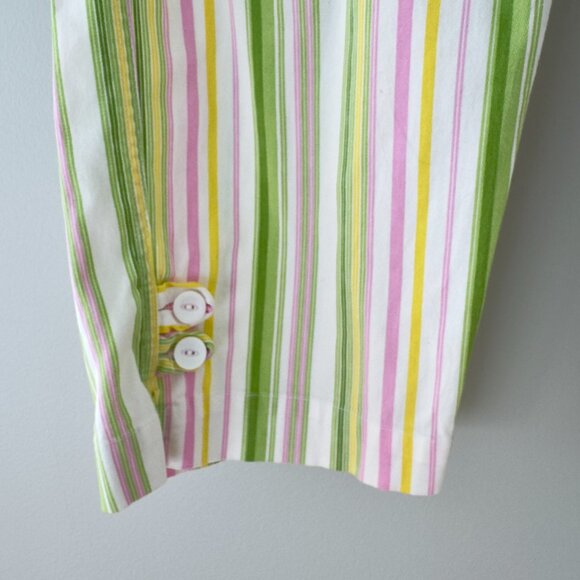 Selene Sport Colorful Striped Capri Pants - Picture 5 of 10